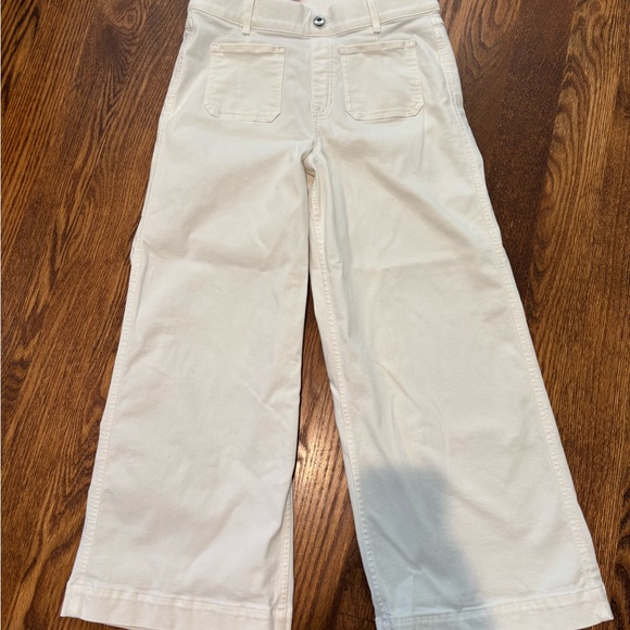 SPANX White Flare Wide Leg Jeans: size large - Picture 6 of 10